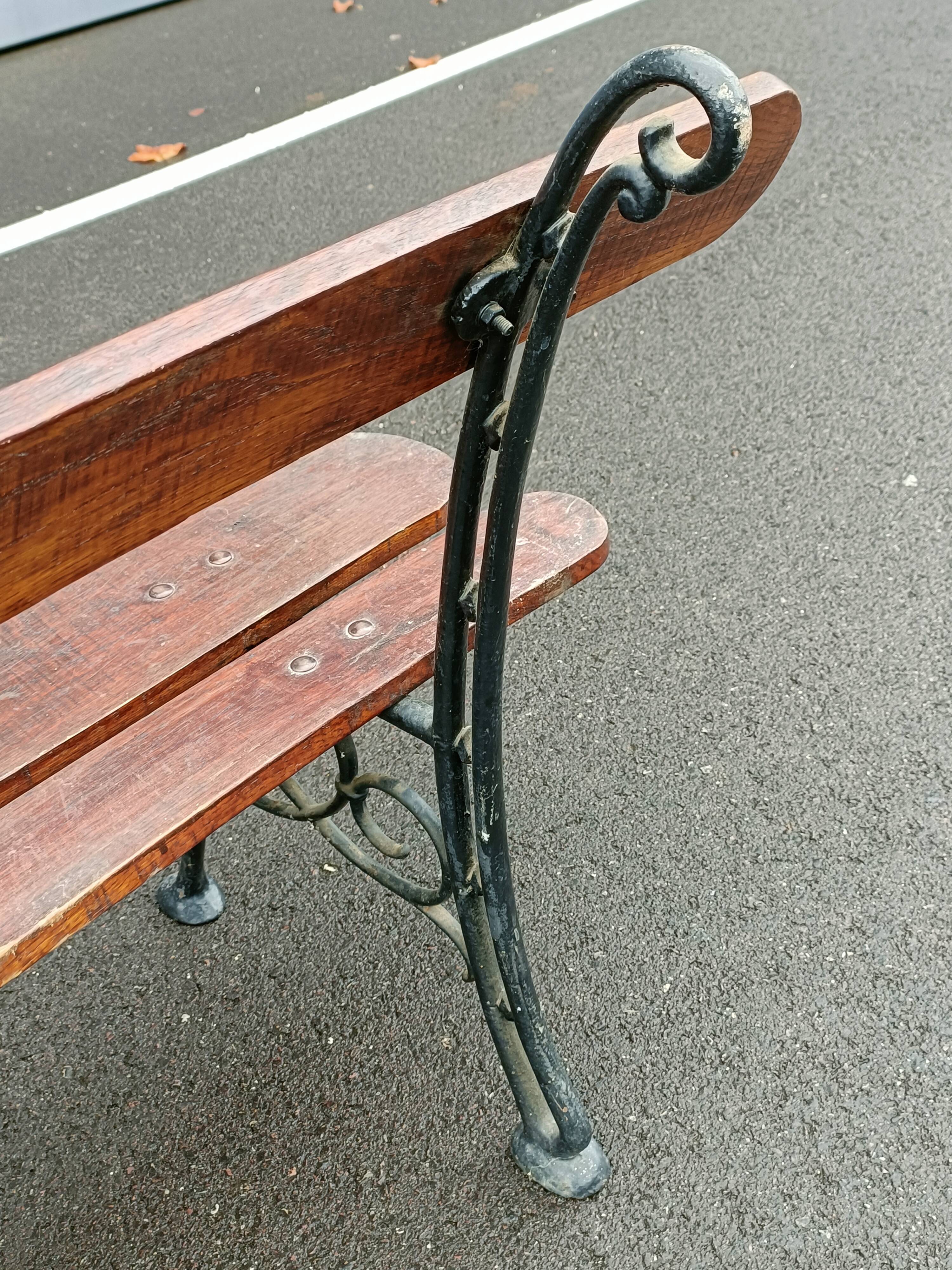 Old garden bench cast iron legs