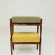 Scandinavian green/yellow corduroy stool Set of 2