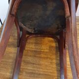 Art nouveau thonet stool bentwood and velvet