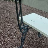 Garden bench with old cast-cast-or-cast-or-cast foot