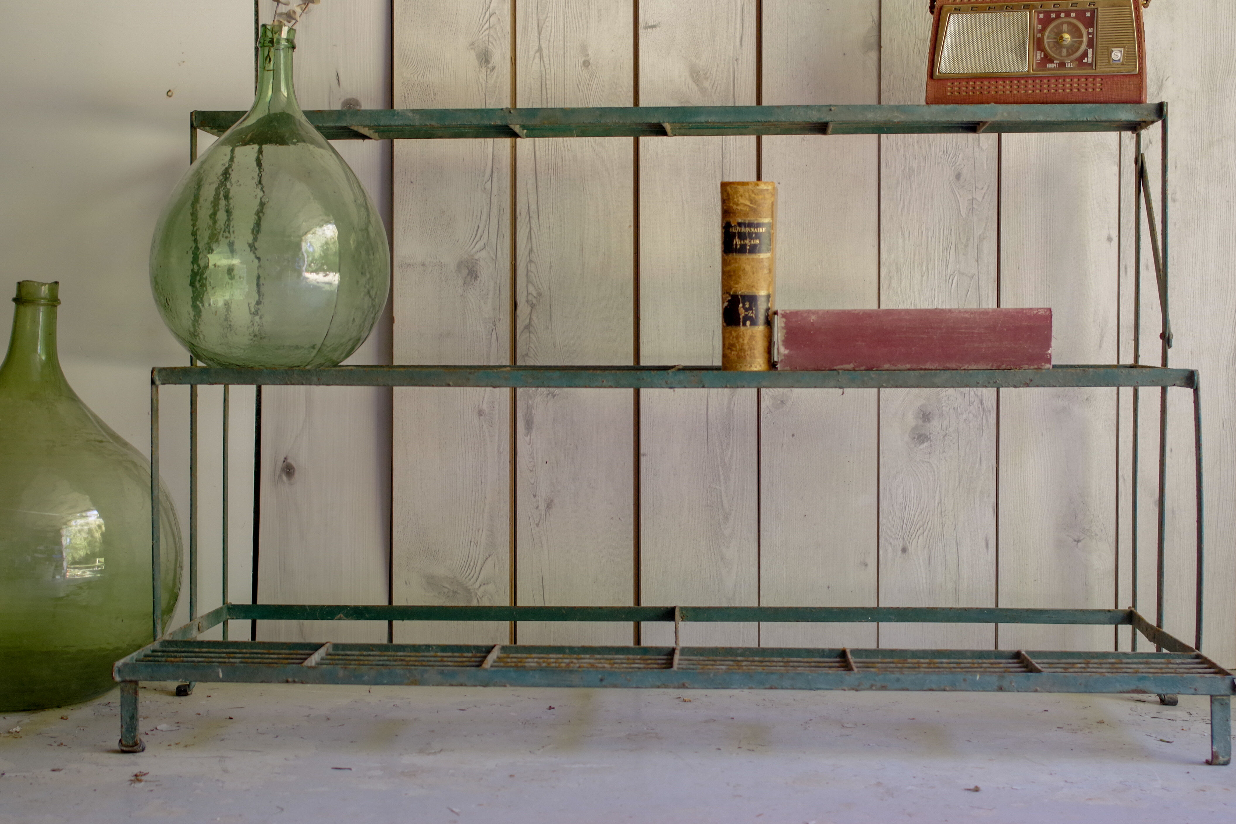 Antique florist metal shelf-industrial shelf