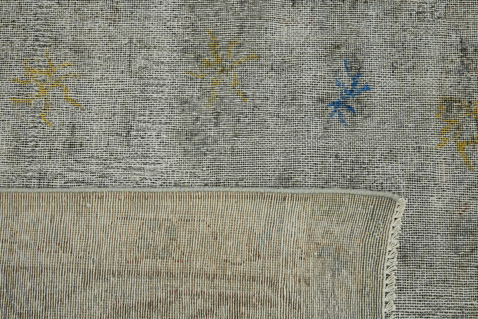 Handmade oriental 1980s 268 cm x 365 cm grey wool carpet