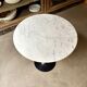 Table d'appoint, basse Eero Saarinen en marbre gris et pied tulipe noir ⌀ 51 cm