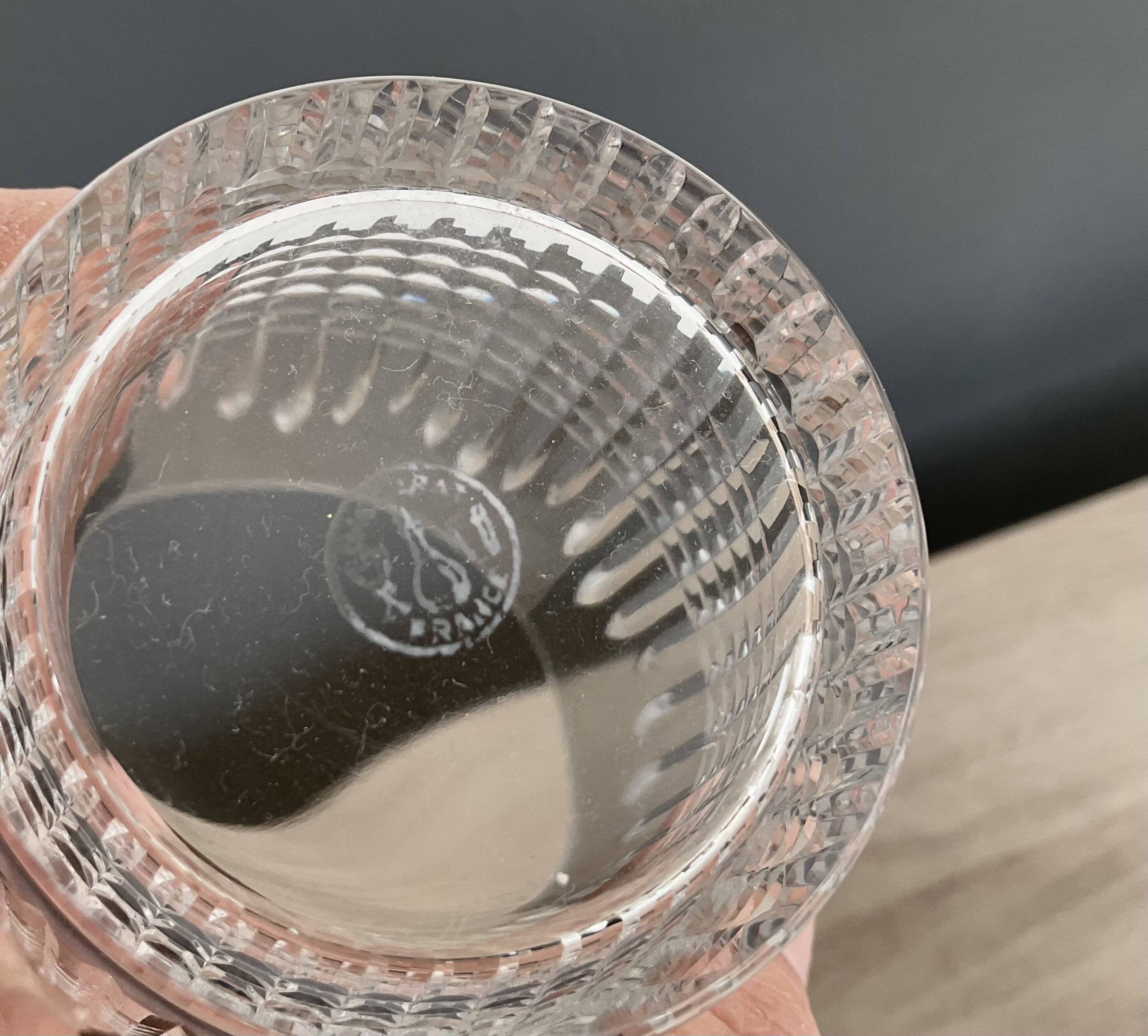 Trio of baccarat tumbler glasses Nancy model