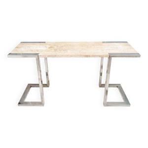 Console en métal chromé