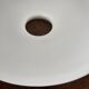 Vintage suspension lampshade in white opaline.