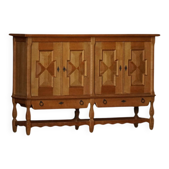 Henning Kjærnulf, enfilade in oak, mid-century Danish, Nyrup Møbelfabrik, 1960s.