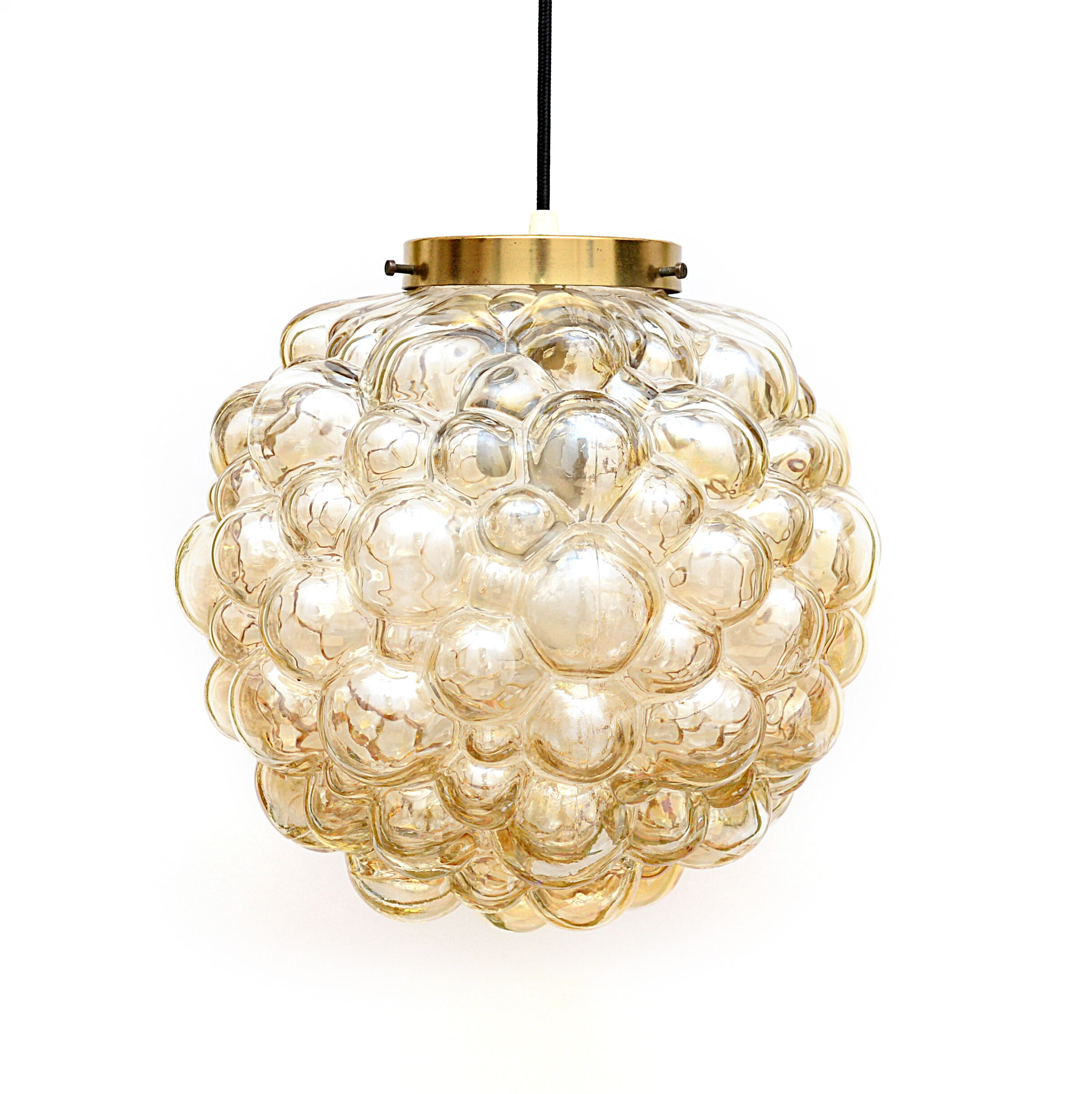 Suspension ambre bulle par Helena Tynell pour Limburg 70