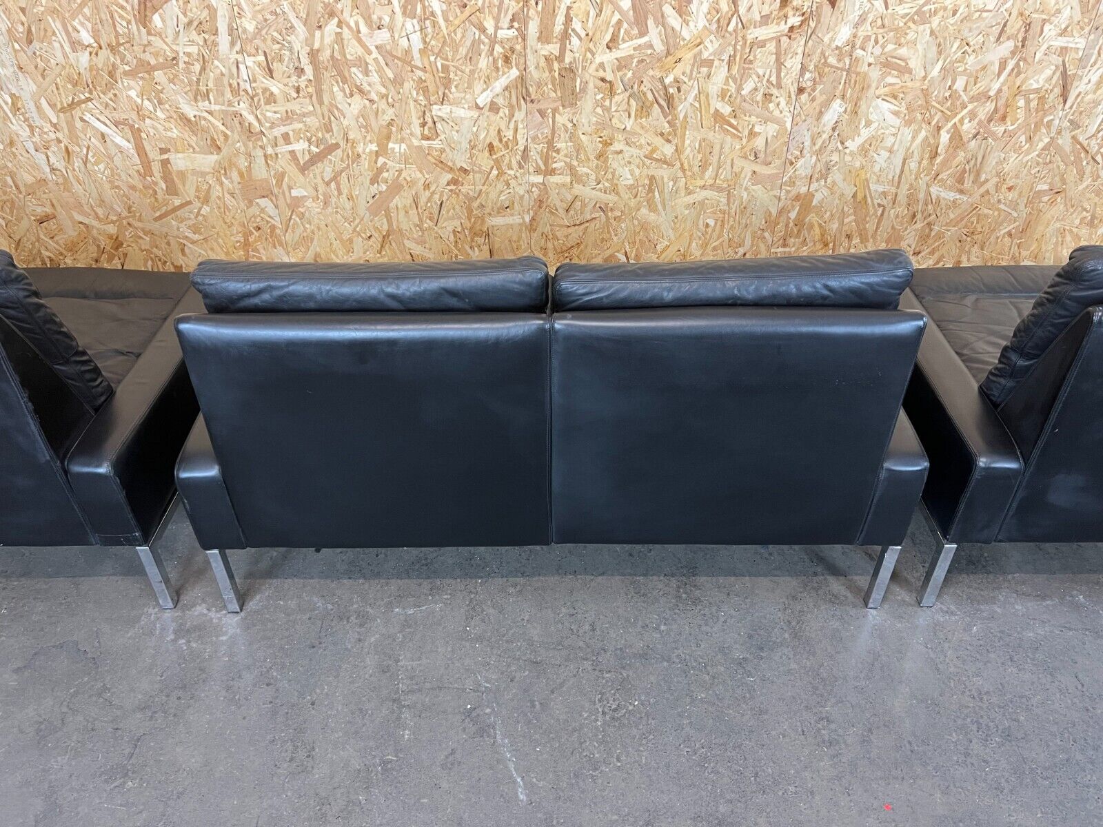 60s 70s sofa and 2 armchairs by Hans Peter Piehl for Wilkhahn leather sofa design