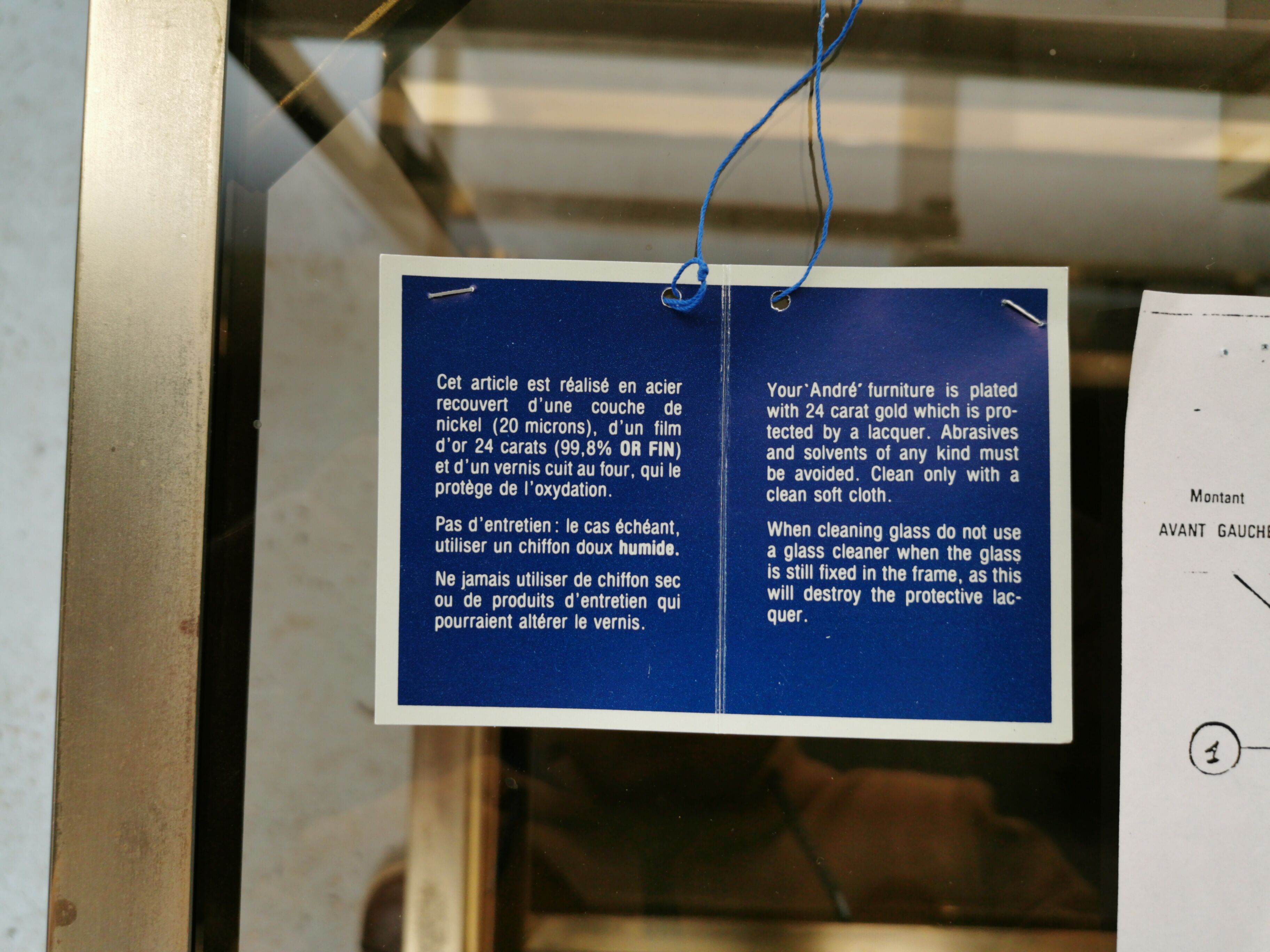 Vitrine laiton étagère verre design 1970