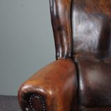 Sheep leather armchair + ottoman