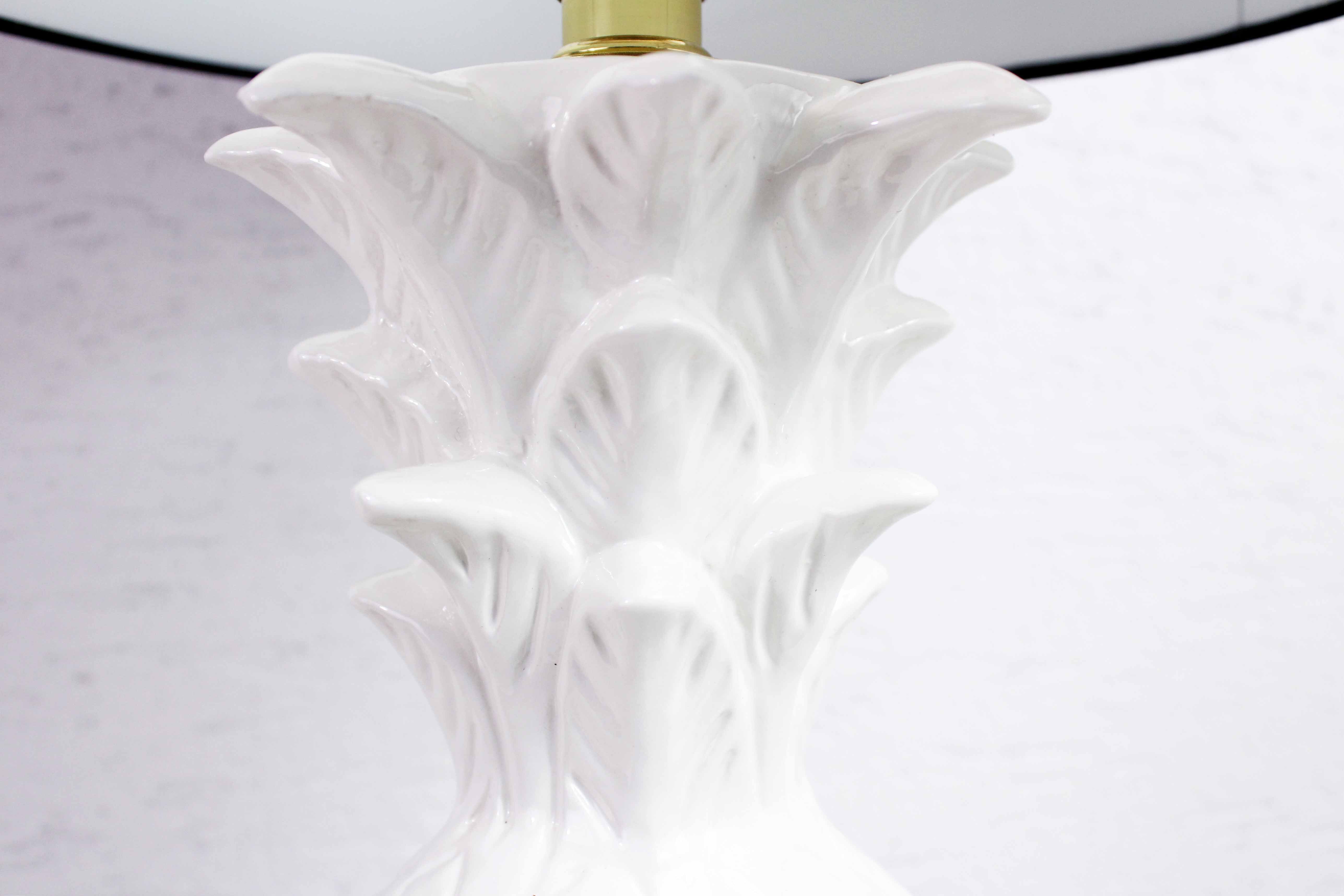 Table lamp ananas ceramic and brass 70s