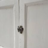 Meuble de métier enfilade patine blanche