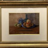 Eugénie Frecot “Still Life With Fruits” Oil On Paper Signed