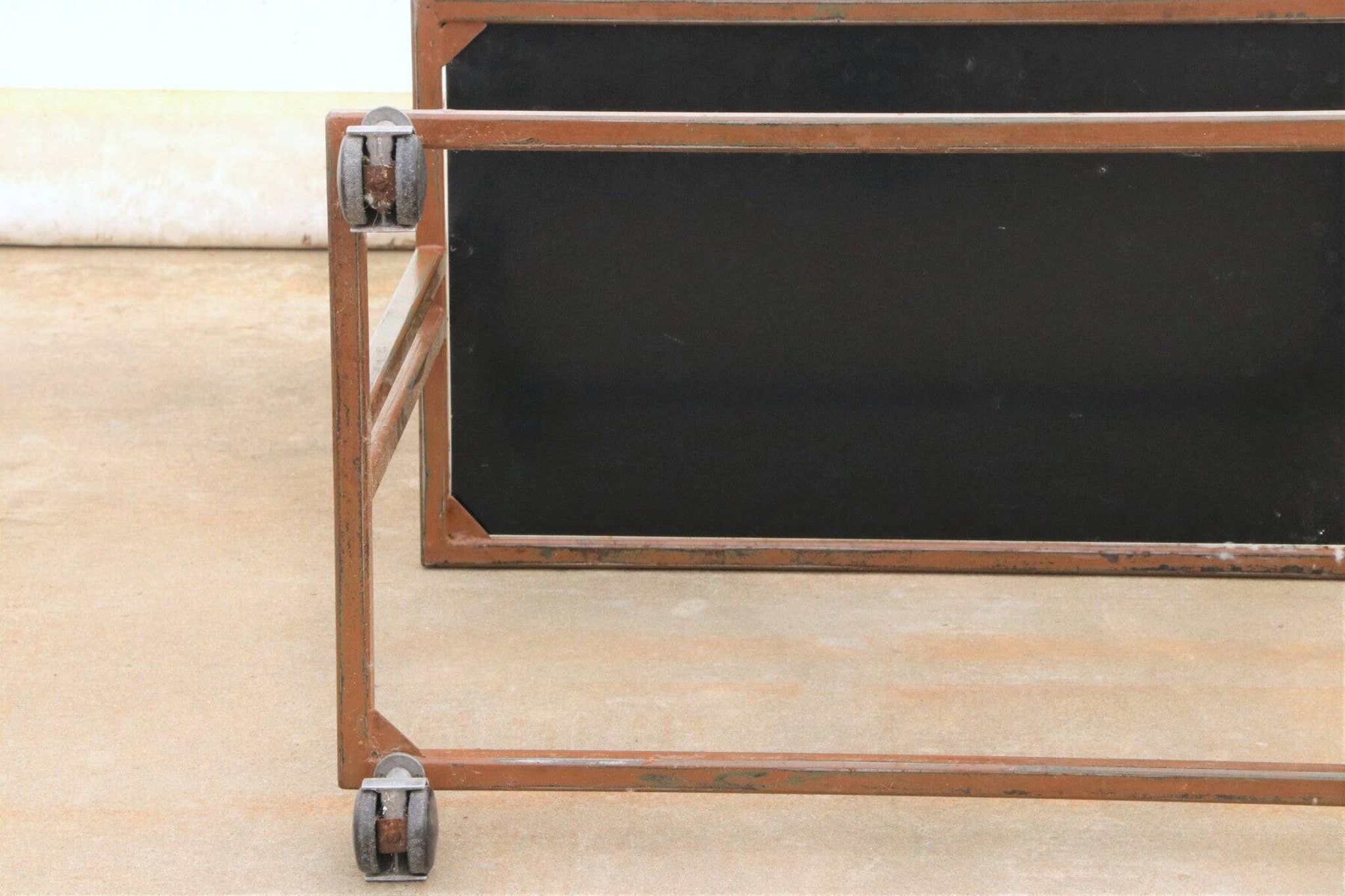 Czechoslovak vintage serving trolley on wheels, mid-century bar cart, 1970s