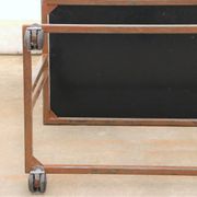 Czechoslovak vintage serving trolley on wheels, mid-century bar cart, 1970s