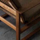 Set of 2 lounge chairs and one footrest by Borge Mogensen for Fredericia Denmark 1960’s