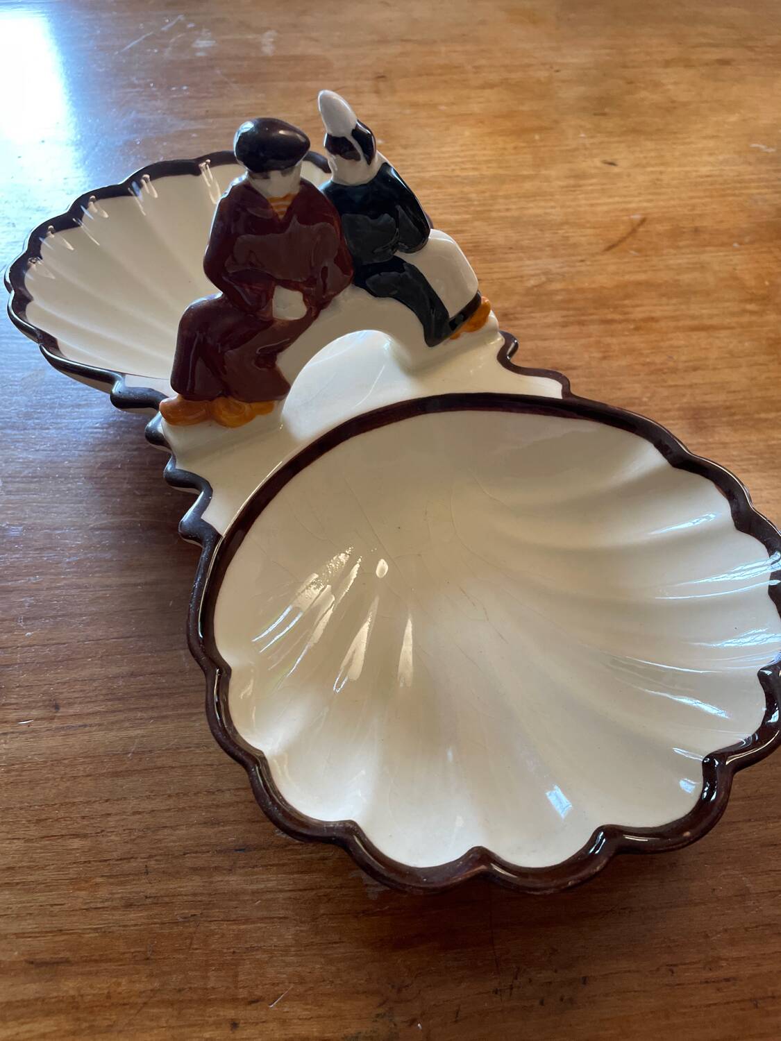 Henriot Quimper double earthenware bowl