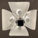 1960s Kaiser Murano Glass and Chrome Ceiling Light