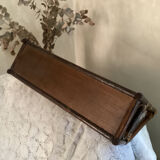 Varnished rattan shelf - vintage