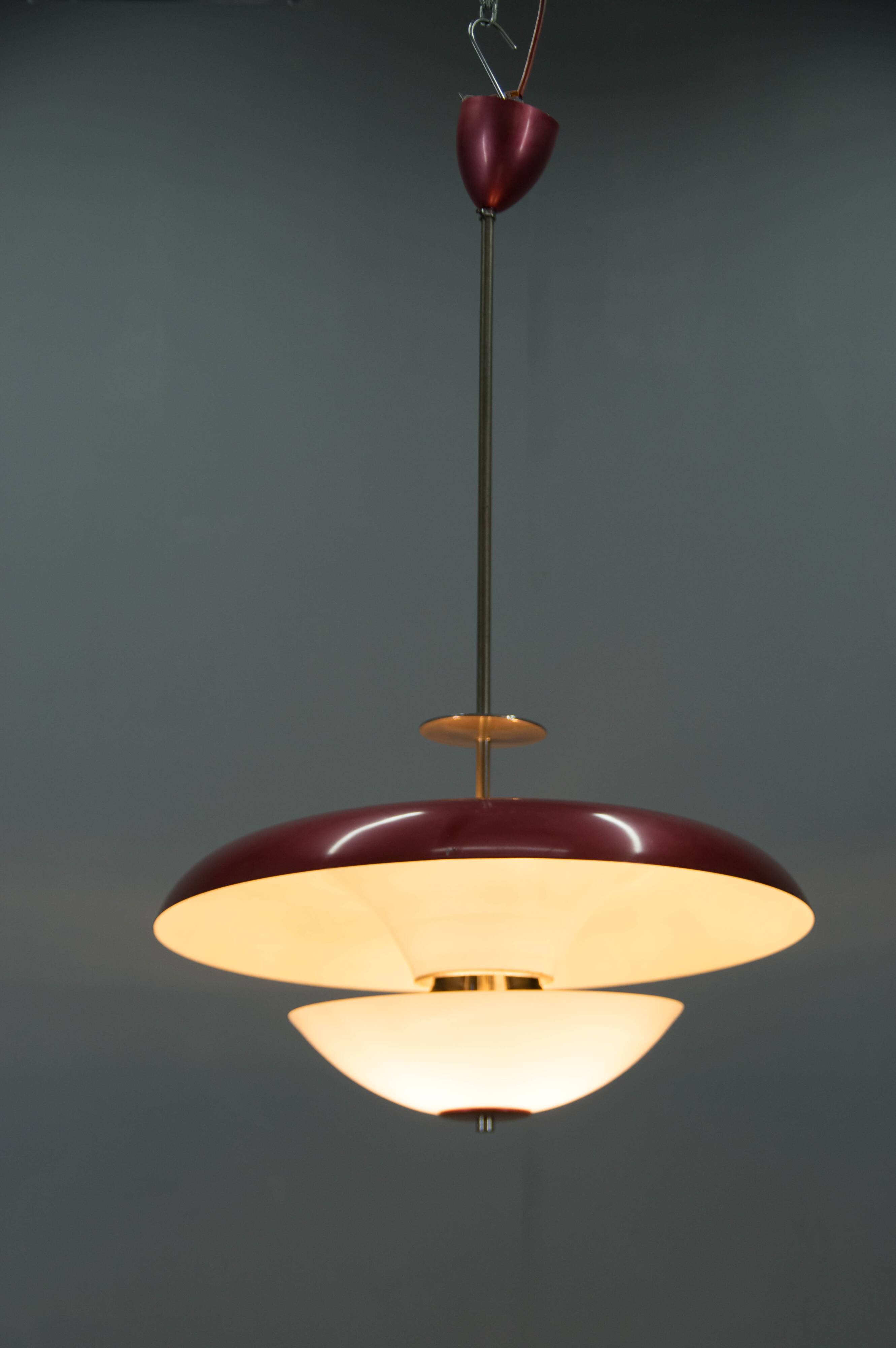 Bauhaus Purple Chandelier by IAS, 1930s