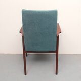 1960s armchair high back in teak, restored