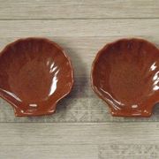 Set of 2 serving dishes Emile Henry Brown Coquille St Jacques 4642