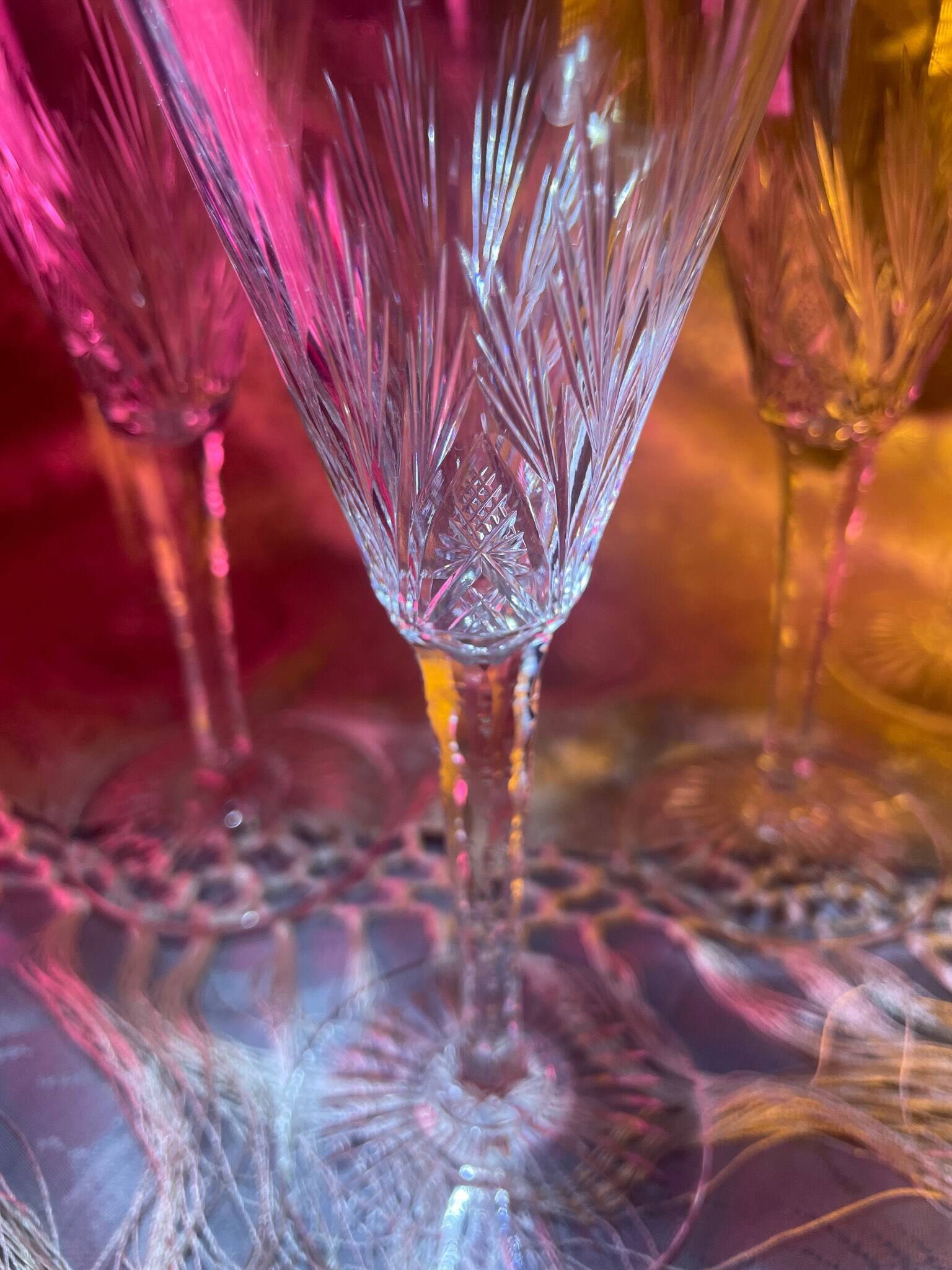 6 Saint-Louis Crystal Glasses - Nelly Model