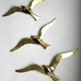 Brass Bird Trio - 70s Wall Decoration