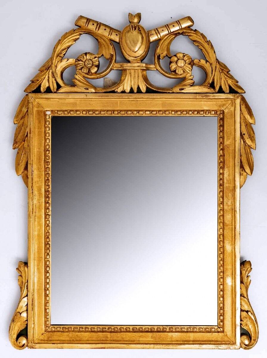 Gilded Wood Mirror - Louis XVI - Sacred Heart Devotion - epoch : XVIIIth century