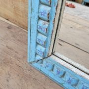 Antique Art Deco mirror in Burmese teak.