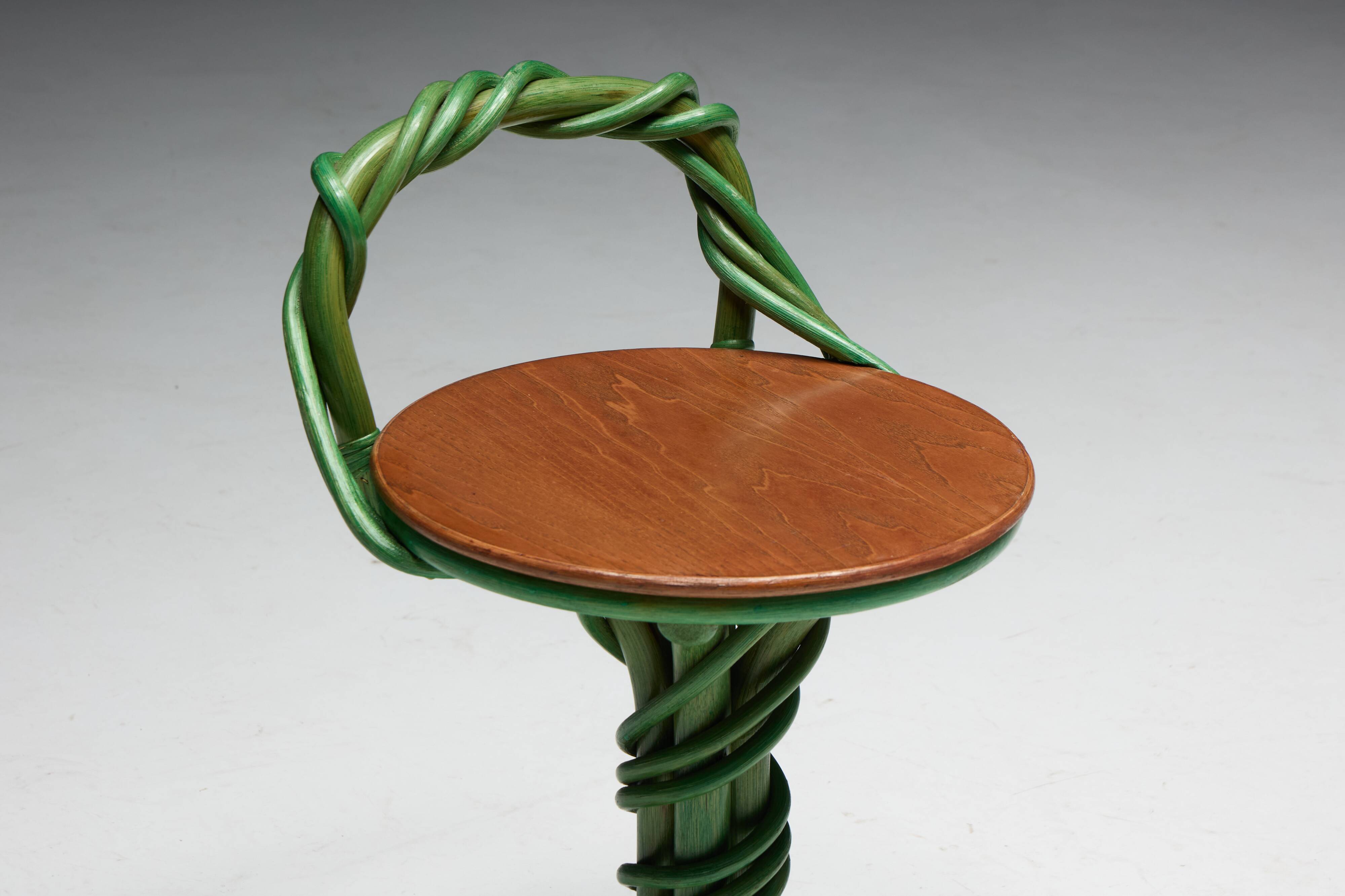 Whimsical Vine Twist Stools, France, Late 20th Century