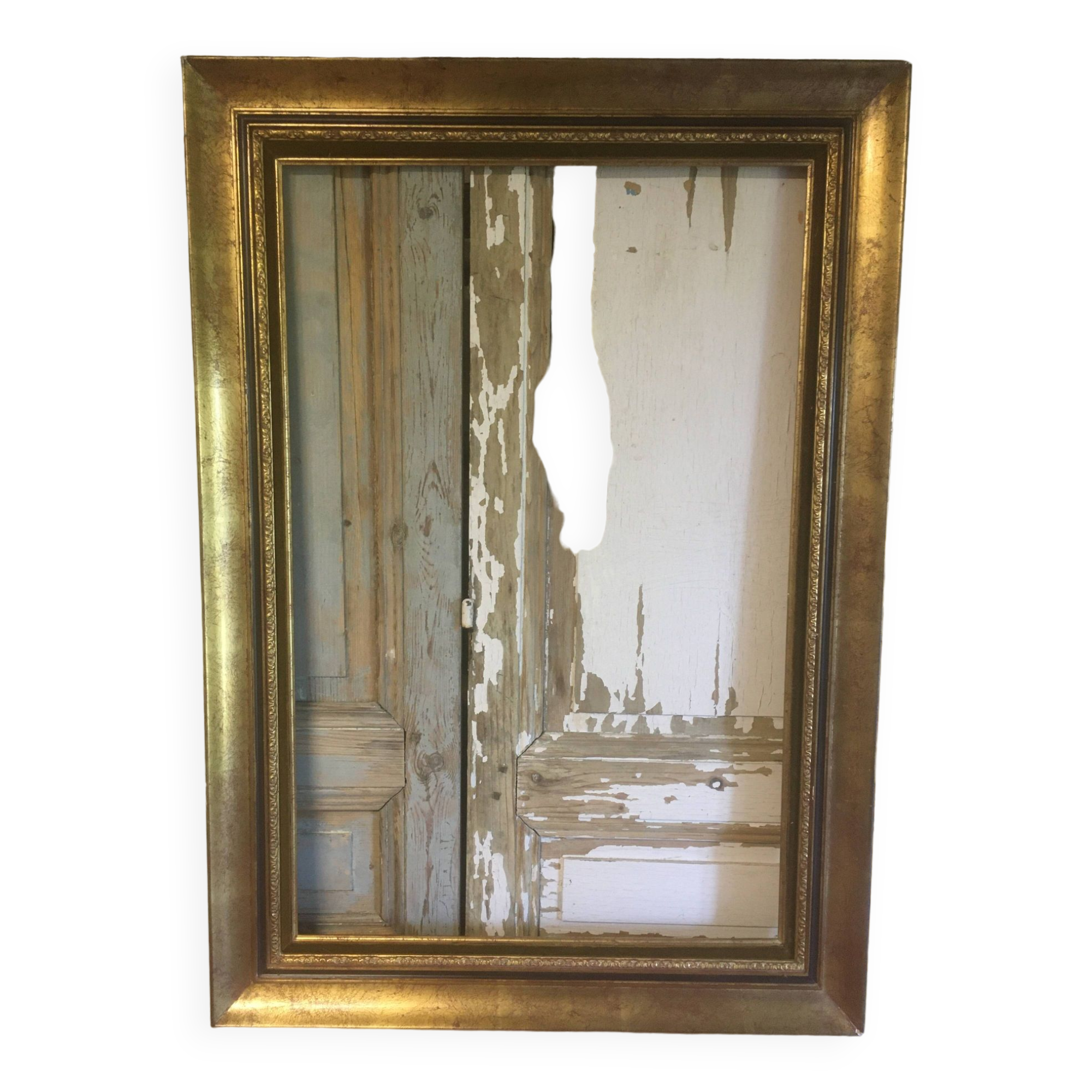 Golden frame in wood and stucco 110x78