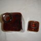 2 old vials to pharmacy early 20th amber smoked glass