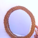 Mirror 20cm braided rattan