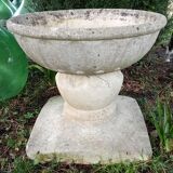 Old planter basin bird bath