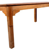Table de ferme atelier en teck birman ancien