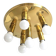 Mid-Century brass ceiling light - 6 lights - TZ Leuchten, Germany, 1980