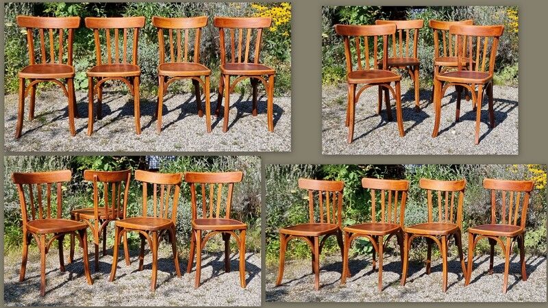 Set 4 chairs bistro luterma 40s