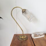 Brass and glass desk lamp