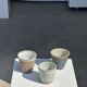 Set of 3 cups / mug in Indonesian ceramic (black, matte brown & speckled glazed)