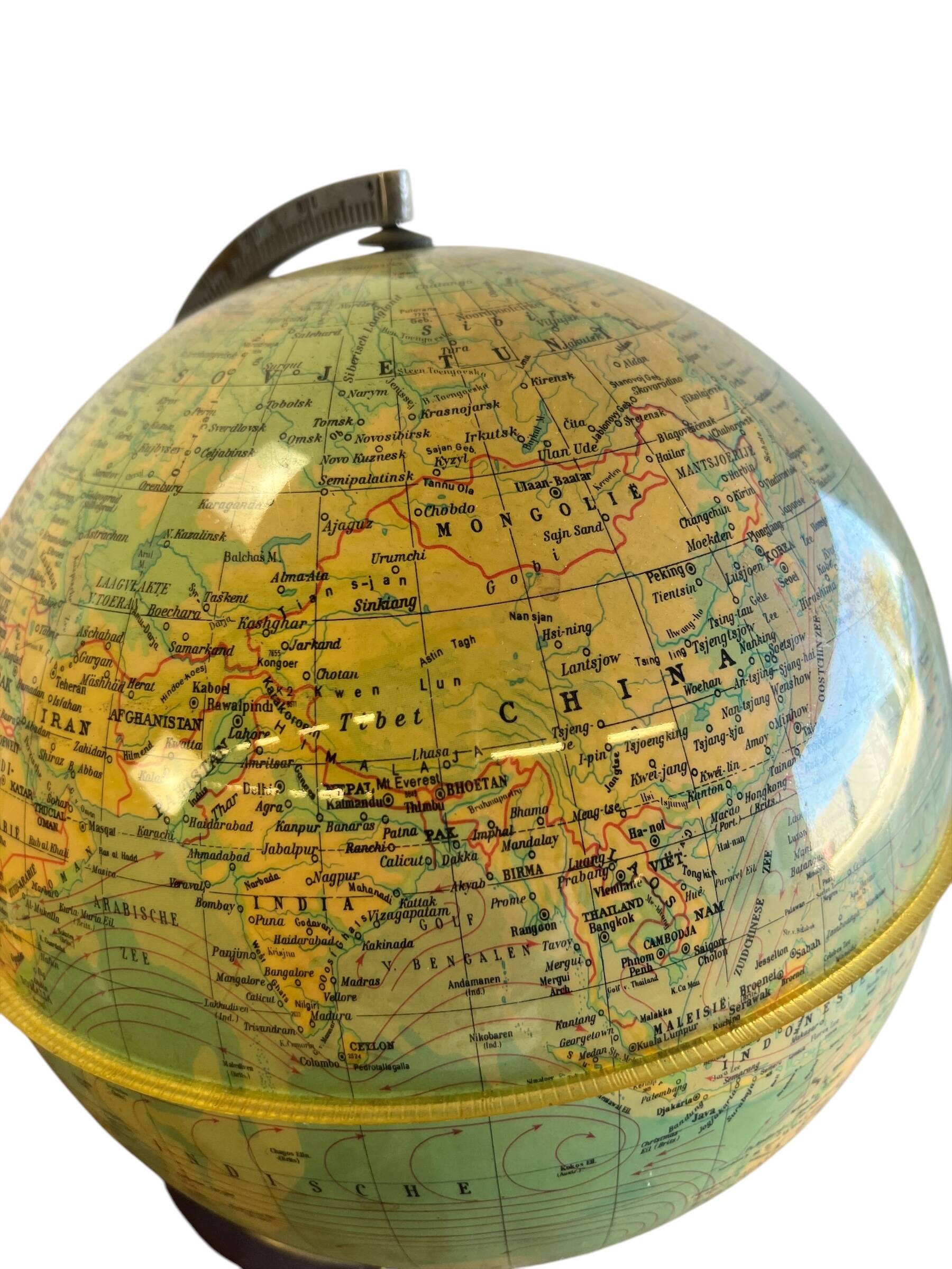 Globe vintage avec lumières GDP 1965 Globe