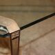 Vintage square coffee table in glass and brass by Peter Ghyzcy