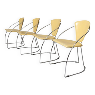 4 chaises Arrben, modèle : Linda, Italie, années 1980