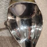 Silver-plated metal ladle for fats and lean meats, by silversmith Ercuis Valencay, 17.6cm