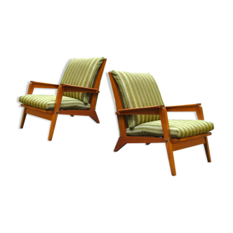 Pair of teak armchairs early 1950s