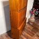 Mid century retro vintage teak stacking bookcase