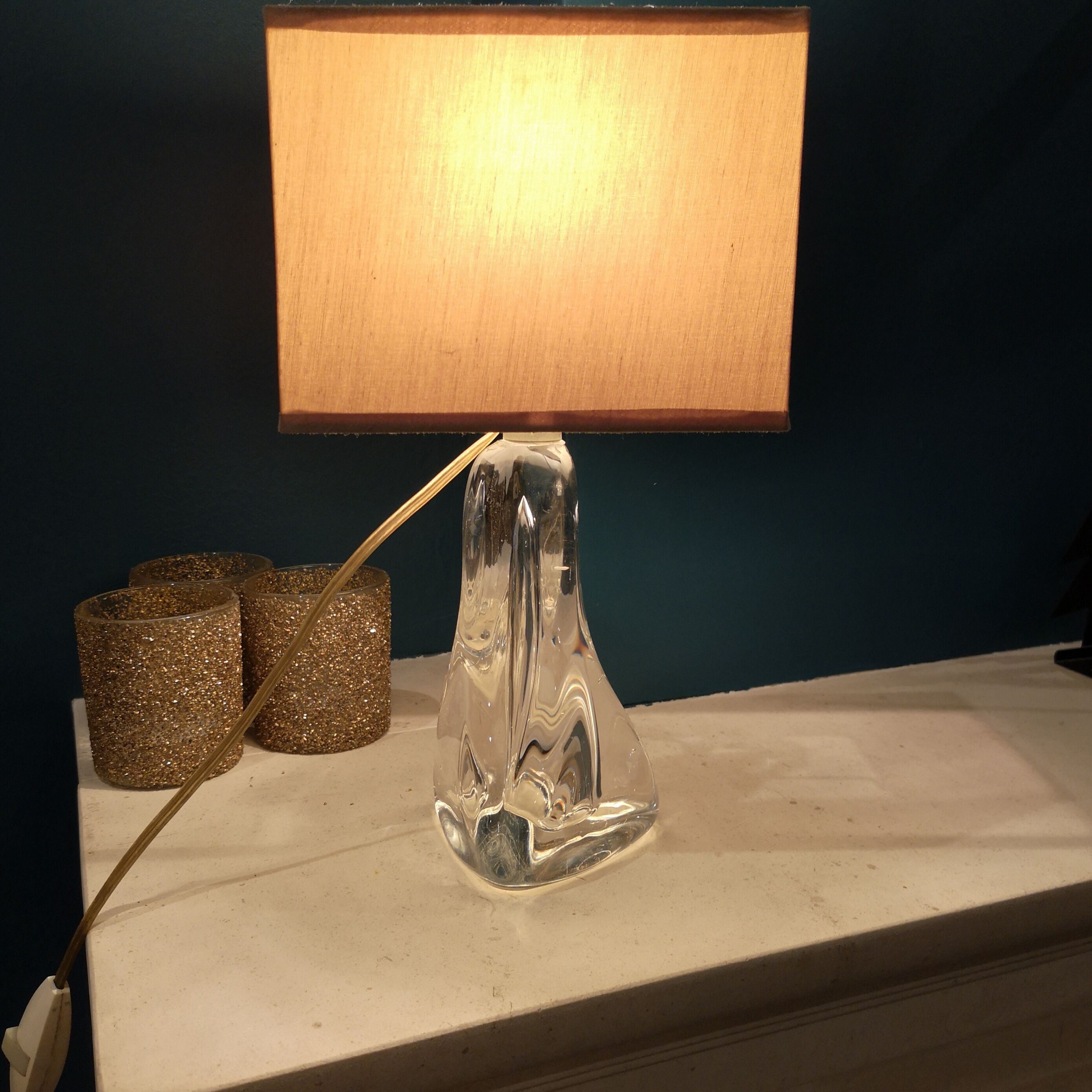 Glass lamp foot