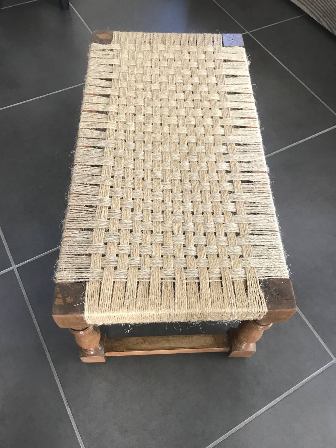 Banc bois et corde