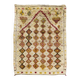 Antique Handmade Turkish Tulu Rug with Geometric Design, 100% Wool